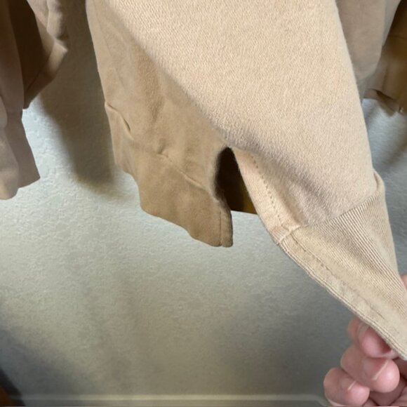 American Eagle This Feels Seriously Huggable Tan Keep Smiling Hoodie Size XL - Picture 5 of 10